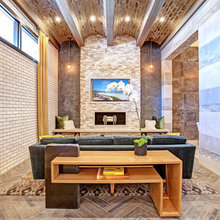 master bathroom fireplace