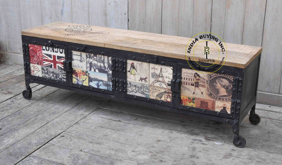 Industrial retro vintage french furniture