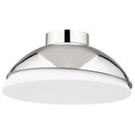 Hudson Valley Lighting - Hudson Valley Lighting 6815-PN Morse, 2 Light Flush Mount, Chrome - Any lamp type may be used as long as it does not eMorse 2 Light Flush  Polished Nickel WhitUL: Suitable for damp locations Energy Star Qualified: n/a ADA Certified: n/a  *Number of Lights: 2-*Wattage:60w E26 Medium Base bulb(s) *Bulb Included:No *Bulb Type:E26 Medium Base *Finish Type:Polished Nickel