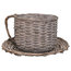 Kingfisher Wicker Coffee Cup Shaped Garden Planter