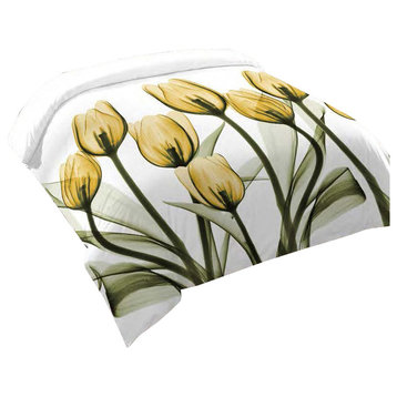 Laural Home Golden Tulips Comforter, Queen