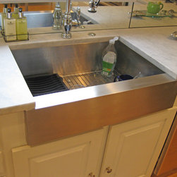 Stainless Kitchen Farm Sink White Top - Kitchen Sinks