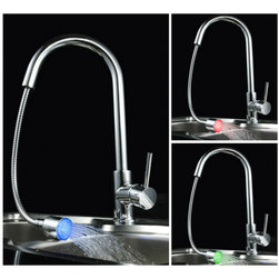 Pull-Down LED Spout Kitchen Faucet - Kitchen Faucets