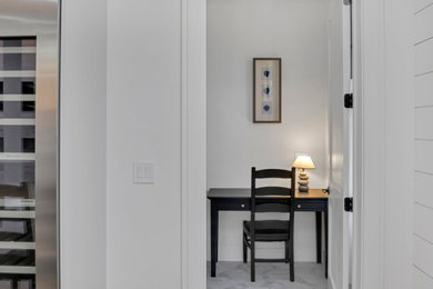 Inspiration for a coastal home office remodel in Boston