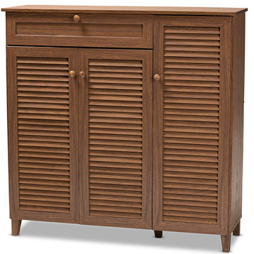 Coolidge Shoe Storage Cabinet with Drawer - Walnut
