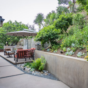 Umbrella-Shaded Living Space