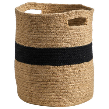 13.5" Handmade Natural Cotton Basket Planter