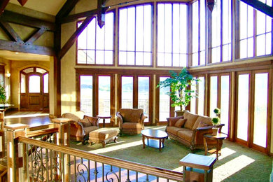 Trendy living room photo in Denver