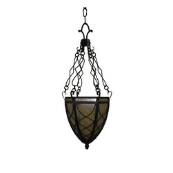 PN-010 Custom Iron and MIca Pendant Light - Pendant Lighting