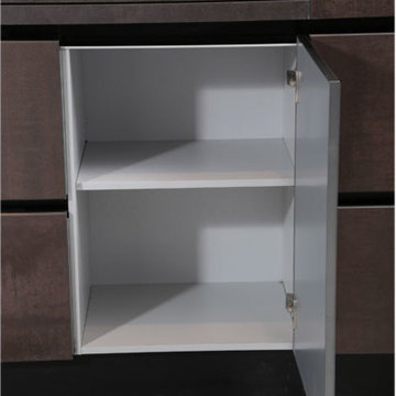 Stately Spain Sintered Rock And Acrylic Kitchen Cabinet OP14-068