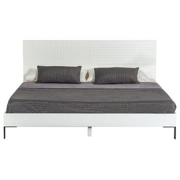 Nova Domus Valencia Contemporary White Bed, Full