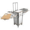 Live Moving Kitchen, Charcoal Grill With 2 Wheels and 2 Feet, Pearl White