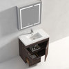 Freestanding Bathroom Vanity With Top Mount Sink, Cali Walnut, 36'' Acrylic Sink