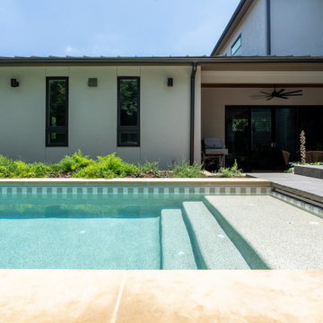 Texas Tiny Pools: Greyscale Striped Pool Waterline