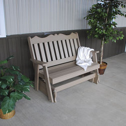Poly Royal English Gliding Bench - Patio Furniture And Outdoor Furniture