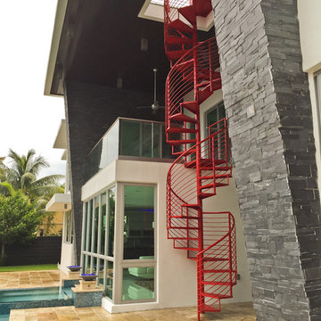 Patio with Nero Format Natural Stone Panels