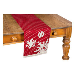 Xia Home Fashions - Snowflake Christmas Table Runner - Table Runners