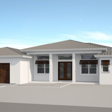 Exterior Home from 3D Model to Final Render