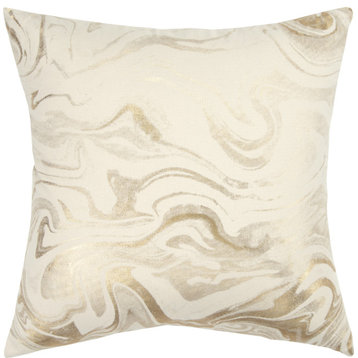 T14676 Pillow - Ivory, Gold