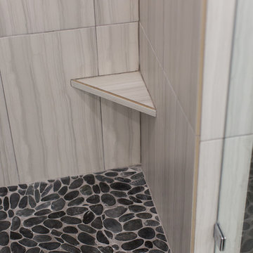Master Bathroom | Expand Shower | New Tile Floors and Leather Granite Countertop
