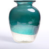 Handblown European Classical Tabletop Glass Vase, Turquoise
