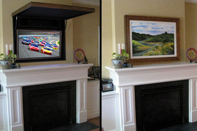 Elegant living room photo in Orange County