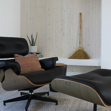 Eames Lounge Chair and Ottoman in Danish Modern LA Home