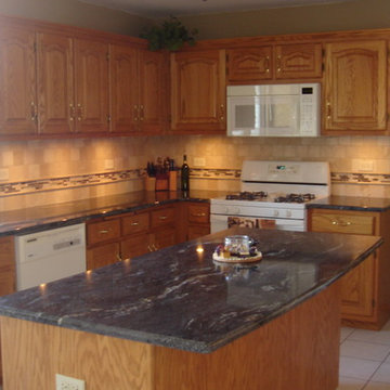 Cosmic Black - Titanium Granite Kitchen