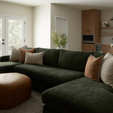 Scarlet Maple | Transitional Modern Rec Room