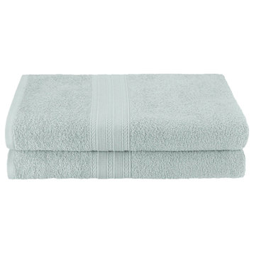 2 Piece 100% Cotton Ring Spun Bath Sheet Towel, Aquamarine