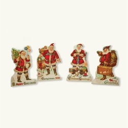 Santa Easel Boards (Set Of 4) - Holiday Accents And Figurines