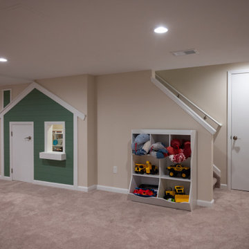 Finished Basement with Kids Playhouse in West Bloomfield, MI