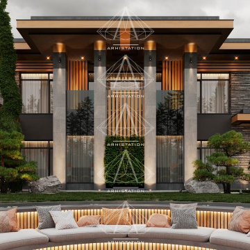 «Armani House NL». Prairie/Wright style House. Prairie/Wright style with modern