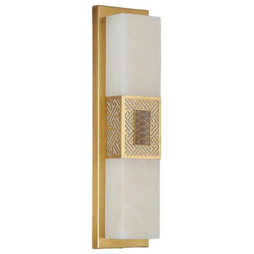 Creative Marble Wall Lamp, Chinese Style, Gold, L4.7xh18.5"