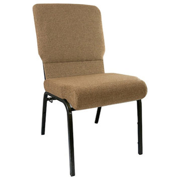 Advantage Church Chairs 18.5" Wide, Mixed Tan Fabric/Gold Vein Frame