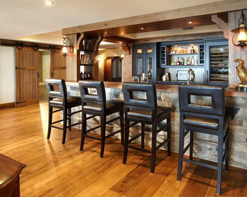 Best Rustic Basement Bar Design Ideas & Remodel Pictures | Houzz