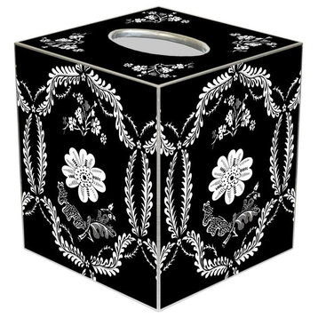TB856 - Black Provencial Tissue Cover Box
