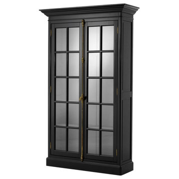 Black 2-door Glass Cabinet | Eichholtz Cote Sud