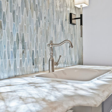 Iceberg Extra Quartzite Powder Room Backlit Vanity Top