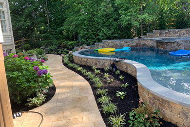 Beautiful Pool with Hardscaping and Landscaping