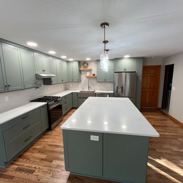 Stunning Kitchen Remodel Done With New Sage Cabinetry