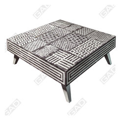 BONE INLAY COFFEE TABLE -BONE INLAY COFFEE TABLE - Furniture