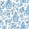 Helaine Blue Pagoda Wallpaper Bolt
