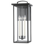 Troy Lighting - Eden 3 Light Large Exterior Wall Scone, Textured Black - Eden is a classic cage lantern with contemporary flair. Part of our Troy Elements collection, Eden is crafted from an exclusive EPM material that can handle UV and salt exposure for years to come. Available in textured black, textured bronze, or weathered zinc. Available as a one, two, or three-light wall sconce, pendant, and post.