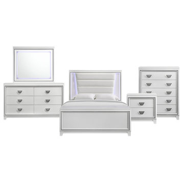 Picket House Taunder Queen 5 Piece Bedroom Set, White