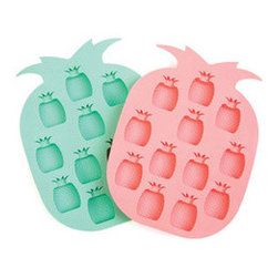 Pineapple On The Rocks Ice Tray - Set of 2 - Ice Trays And Molds
