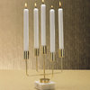 Mannara Five Tier Brass and Marble Taper Candle Holder