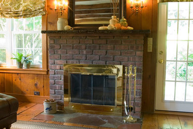 Inspiration for a timeless family room remodel in New York