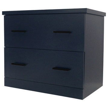 Oslo 2 Drawer Lateral File Cabinet, Navy Blue