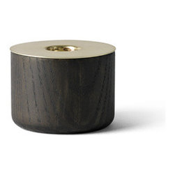 Chunk Candleholder - Dark Ash Wood Medium - Candle Holders and Candelabra